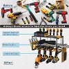Fortune Candy 2-Tier Tool Organizer Wall Mount, 4 Slots for Cordless tool Storage, Utility Rack Suitable for Garage/Workshop/Pegboard - 2 of 4