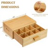 8-Drawer Bamboo Tea Bag Organizer | Compact Countertop Storage Box for a Tidy Tea Station, Eco-Friendly - 2 of 4