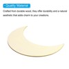 Unique Bargains Unfinished DIY Craft Decoration Blank Wood Moon Pieces 10 Pcs - 4 of 4