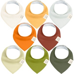 8pk Organic Baby Bandana Bibs, Baby Drool Bibs for Baby Boy, Girl, Baby Bibs for Infant, Newborn - 1 of 4