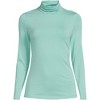 Lands' End Women's Lightweight Jersey Skimming Long Sleeve Turtleneck - 3 of 4