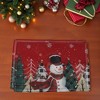 Unique Bargains Christmas Place Mats Flax Red White Green 11.8"x17.7" 2 Pcs - 2 of 4