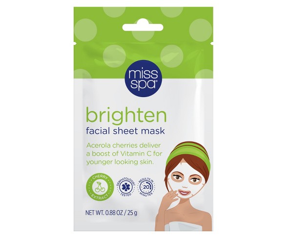 Miss Spa Brighten Even Skin Tone Face Mask Sheets - 1ct