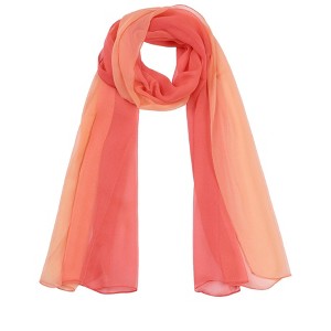 INSPIRE CHIC Women Long Chiffon Light Silky Gradient Color Shawl Wrap Scarf - 1 of 4