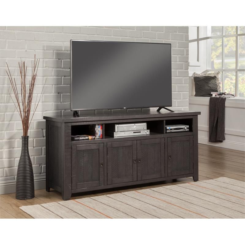 Martin Svensson Home West Mill 65" Solid Wood TV Stand Gray, 1 of 5