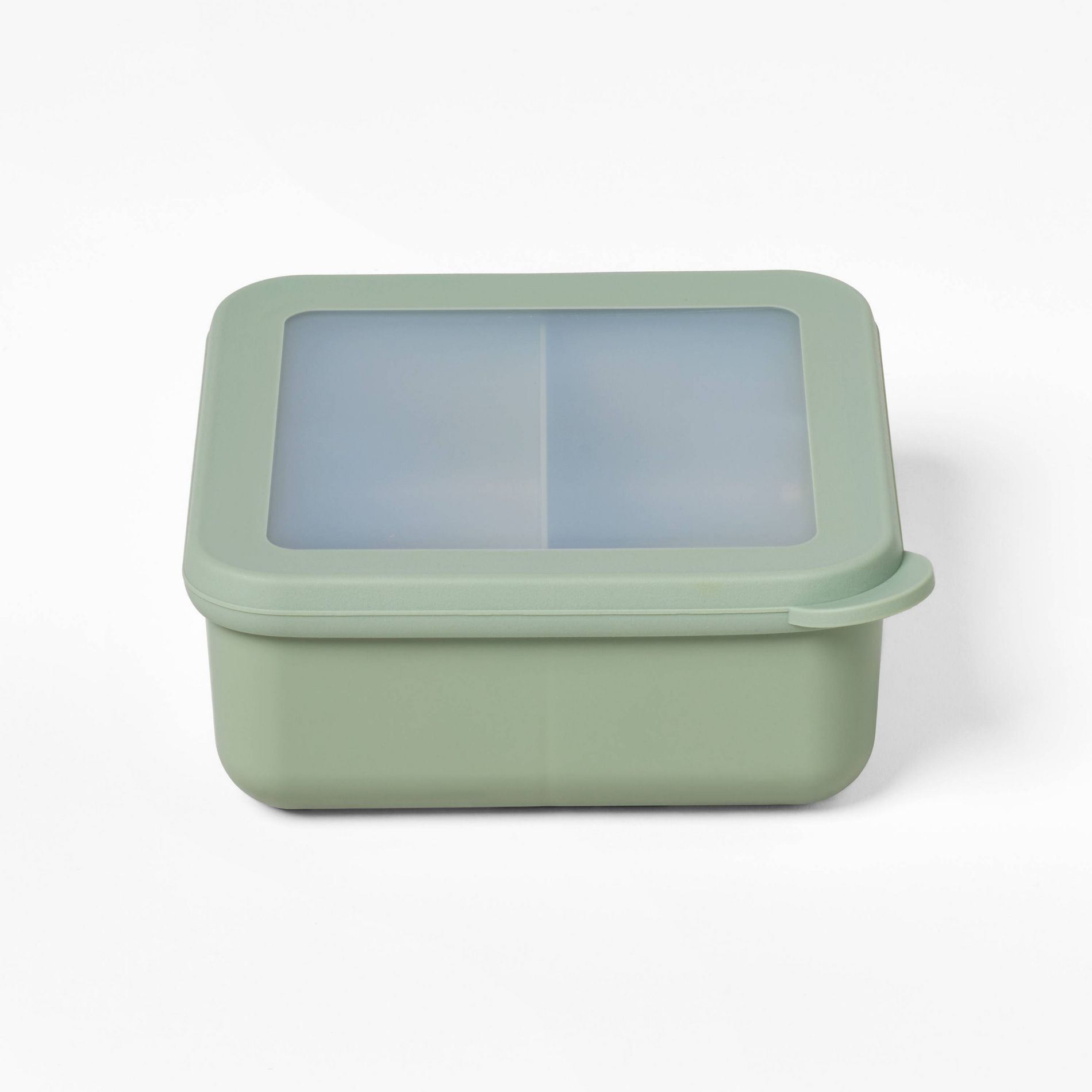 Small Snack Divided Bento (2 Compartments) Green - Figmint™