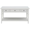 YOOCOZZ Solid Wood Easy Assembly Classic Retro Console Table with Open Style Bottom Shelf and Three Top Drawers - 2 of 4
