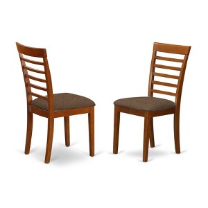 HomeStock  Kitchen Chair Set of 2 - Saddle Brown, 37" H x 16.5" W x 17" L - 1 of 3