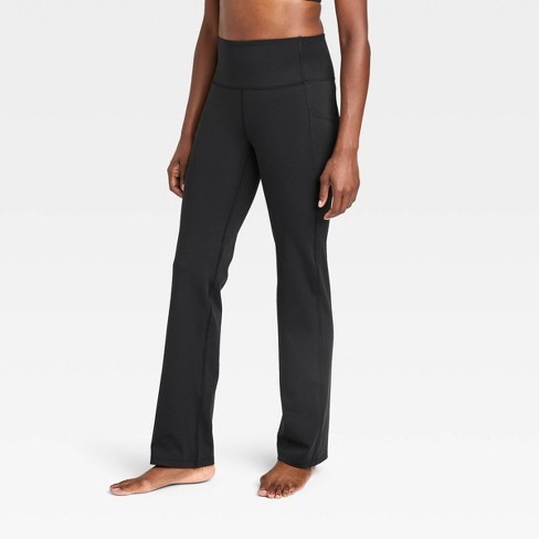 Women's Brushed Sculpt Pocket Straight Leg Pants - All In Motion™ Black Xl  : Target