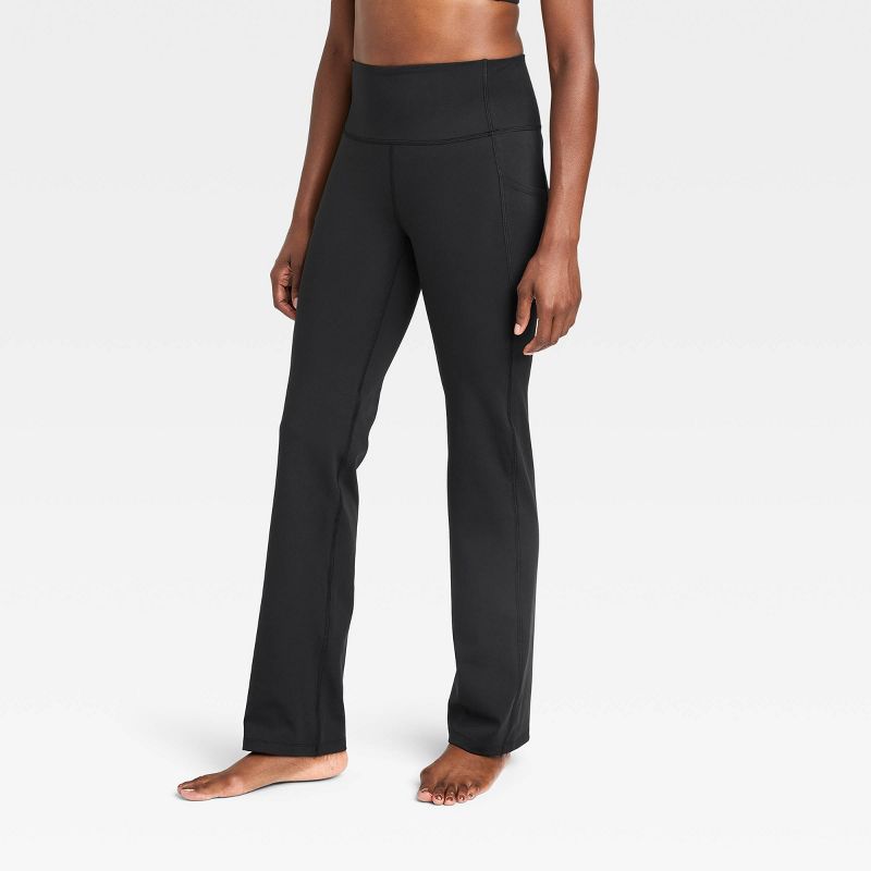 Women's Brushed Sculpt Pocket Straight Leg Pants - All In Motion™, 1 of 10