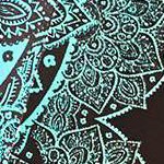 blue ombre lace print