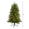5ft. Snowed Grand Artificial Christmas Tree with 150 Clear Lights and 462 Branches – Charming X-Mas Cornerpiece - 2 of 4