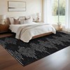 Washable Rugs for Living Room Modern Geometric Striped Area Rug Soft Non-Slip Low Pile Accent Rug - 2 of 4