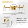 Brushed Gold Bathroom Light Fixtures, Vanity Lights Crystal Bubble Glass Dimmable 3 Color Temperatures Modern Bathroom Wall Sconce - 3 of 4