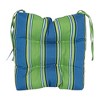 Blazing Needles, 16-inch Spun Polyester Patterned Outdoor Square Tufted Chair Cushions (Set of 4) - 2 of 2