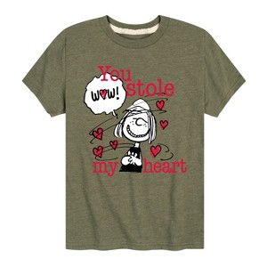 Boys' - Peanuts - Patty Stole My Heart Short Sleeve Graphic T-Shirt - 1 of 4