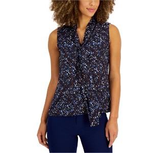 Anne Klein Womens Printed Sleeveless Blouse Top - 1 of 1