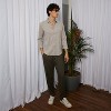 Campus Sutra Men Men's Ecru Beige Vertical Tactile Shirt - 4 of 4
