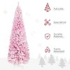 Whisen 7.5FT Unlit Artificial Christmas Tree with Pine Shape and Realistic Branches - Pink - 3 of 4
