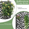 Wooakway Black Metal Planter Box with Trellis Raised Garden Bed with Arbor Privacy Screen with Wheels - 4 of 4