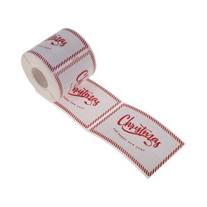 Unique Bargains Christmas Stickers for Ceramic Glass Metal Paper Plastic Peel and Stick English Lettering Coated Paper Red White 1 Pcs - 1 of 4