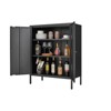 TIRAMISUBEST Black Metal Kitchen Pantry,Adjustable Standing Storage Cabinet - 2 of 4