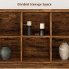 8 Cube Storage Organizer Bookshelf, Farmhouse Horizontal Bookcase, 62 Inch Wood Storage Bookcase for Entryway, Long Low Bookshelves - 4 of 4