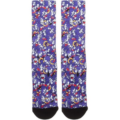 Sonic The Hedgehog Character Expressions Sublimated Crew Socks Mid-calf ...