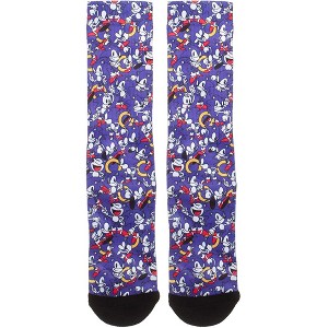 Sonic The Hedgehog Socks Character Expressions Sublimated Crew Socks Mid-Calf - 1 of 4