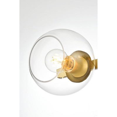 Chrome and Clear Glass 3-Light Dimmable Bath Sconce