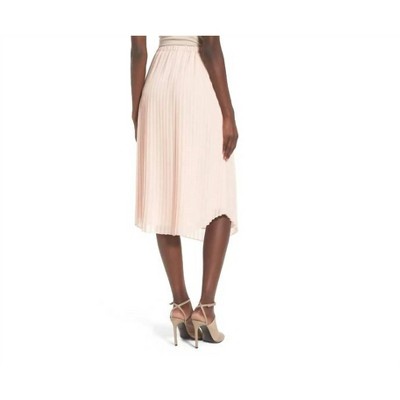 Women's Pleated Sheer Uneven Hem Midi Skirt - Chelsea28