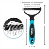 BABYYER 2 In 1 Design Undercoat Rake And Deshedding Tool For Dogs And Cats - Dematting Comb For Long Hair Pets, Grooming Brush To Clear Mats(Orange