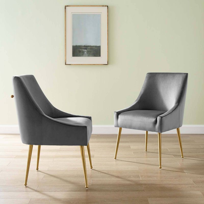 Set of 2 Discern Upholstered Performance Velvet Dining Chairs - Modway, 5 of 6