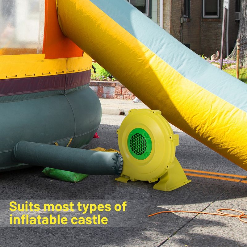 Costway Inflatable Bounce House Blower 1100W 1.5HP Air Pump Commercial Castle Slide Fan, 3 of 11