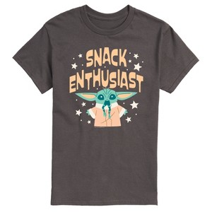 Men's - Star Wars - The Mandalorian Snack Enthusiast Grogu Short Sleeve Graphic T-Shirt - 1 of 4