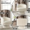 Bestier Swivel Accent Chair with Armrest, Barrel Chair with Curve Back and Soft Cushion, Round Single Sofa for Living Room, Beige - 3 of 4