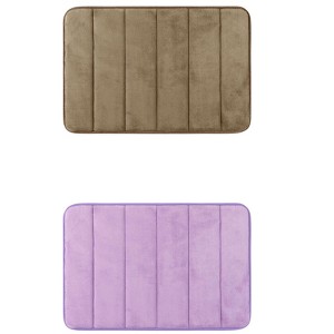 Unique Bargains Soft Thick Absorbent Quick Dry Bathroom Bath Rugs Non-Slip 2 Pcs - 1 of 4