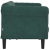 vidaXL 3-Seater Upholstered Settee - Dark Green Velvet Couch for Living Room/Lounge/Office, 79.9" Wide with Sturdy Wooden Legs - 4 of 4