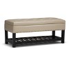 NicBex 43.7" Storage Bench Rectangle Storage Ottoman Bench with Open Bottom for Bedroom, Entryway - 3 of 4