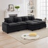 HYLEORY Chenille Fabric Pillow Top Arm U-Shaped Sectional Sofa , Indoor Convertible Modular Sectional Sofa Set with 2 Ottomans for Living Room - 4 of 4