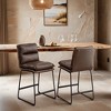 Milos Upholstered 26-inch Counter Height Stools, Set of 2- Leovsnove - 3 of 4
