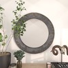 Industrial Metal Wall Mirror Gray - Olivia & May: Entryway, No Assembly Required, 34.5" - 4 of 4
