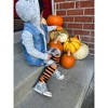 Wrapables Colorful Baby & Toddler Leg Warmers 1, Stripes Orange and Black - 4 of 4