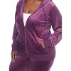 Women's Plus Size 2 Piece Velour Tracksuit Set - White Mark - 3 of 4