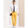 Lars Amadeus Men's Plaid Casual Slim Fit Flat Front Checked Printed Business Trousers - 3 of 4