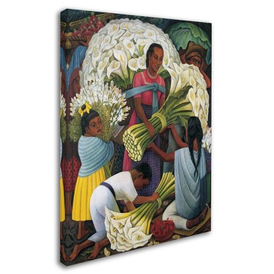 Trademark Fine Art - Diego Rivera 'The Flower Vendor' Matted Framed Art