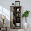 Vynxaria Tall Storage Cabinet Barn Door Storage Country Wood Rustic Farmhouse Pantry Cupboard Barn Door Kitchen Organizer - 2 of 4