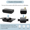 CAVINAS Modern Side Table High Glossy Coffee Table with LED, Sofa End Table for Living Room, Bedroom - 4 of 4