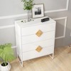 Okak Pantry Cabinet with Square Shape Handle, Storage Cabinet with 4 Doors and 4 Shelves, Sideboard Cabinet for Livinng Room, Kitchen,Entryway - 2 of 4