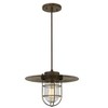 Cal Lighting Owenton Old industrial Metal Pendant With Glass Shield (Edison Bulb Not included) - 3 of 3